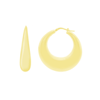 10K Yellow Gold Hollow Hoop Earrings 4.9Dwt