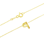 14K Yellow Gold Letter "P" Necklace 0.9Dwt