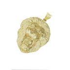 10K Yellow Gold Large Lion Head Pendant 6.4Dwt