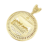 10K Yellow Gold Round Last Supper Pendant 10.1Dwt