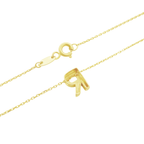 14K Yellow Gold Letter "R" Necklace 0.9Dwt