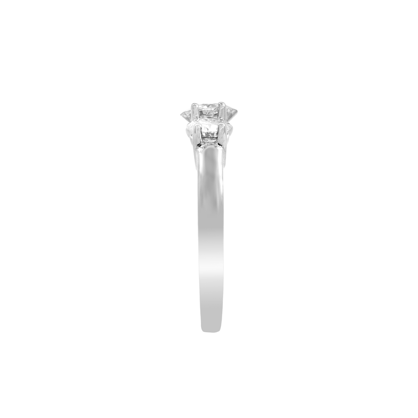 14K White Gold Moissanite Engagement Ring Size 7 2.9Dwt
