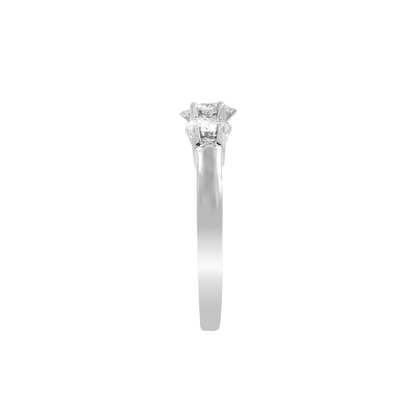 14K White Gold Moissanite Engagement Ring Size 7 2.9Dwt