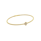 0.10Ct 14K Yellow Gold Diamond Bangle 2.9Dwt