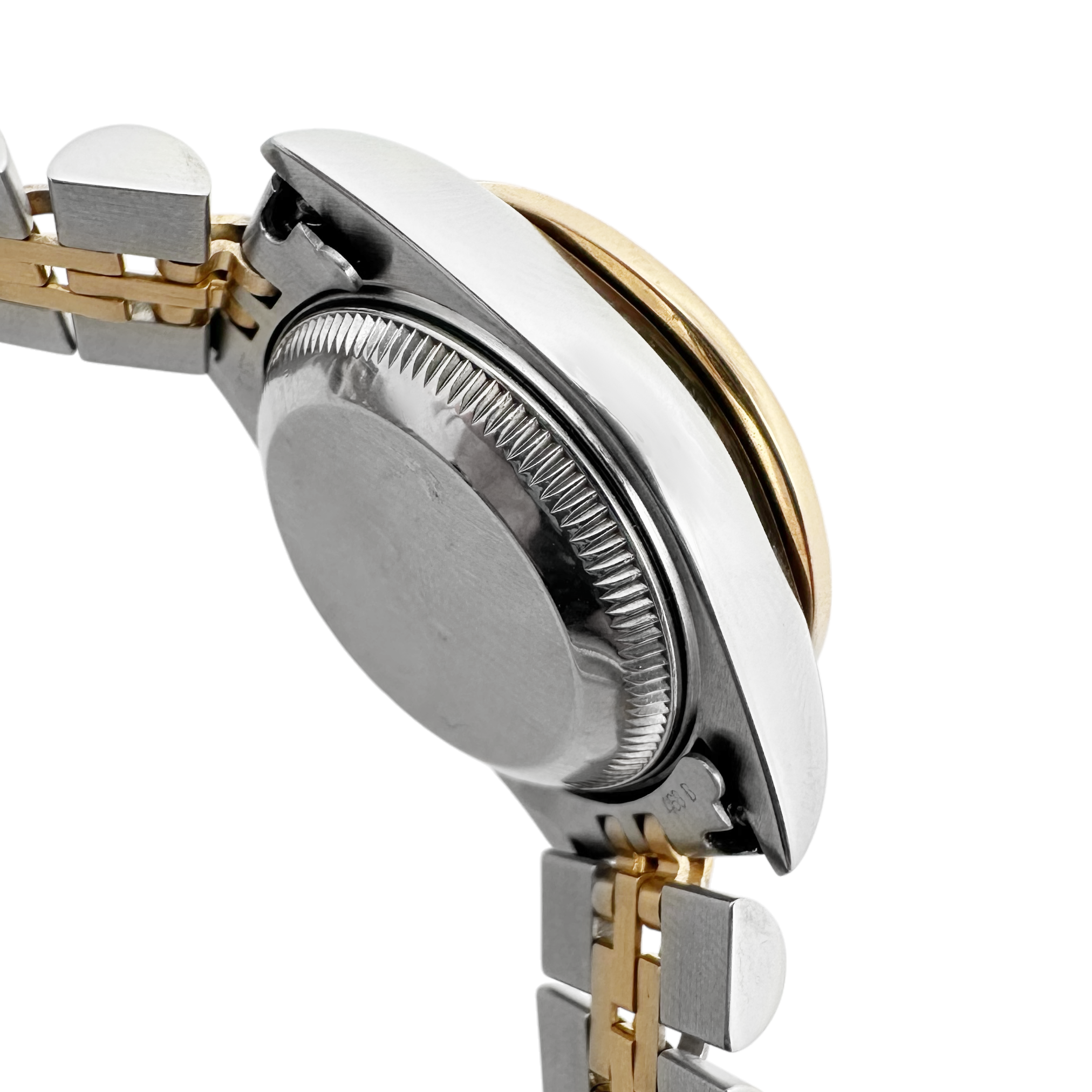 Pre-Owned 1996 Rolex Datejust 26Mm 18K Stainless Steel Two Tone Watch With Diamond Dial And Diamond Bezel Model:69173