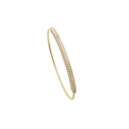 1/2Ctw 14K Yellow Gold Diamond Bangle Bracelet 3.9Dwt