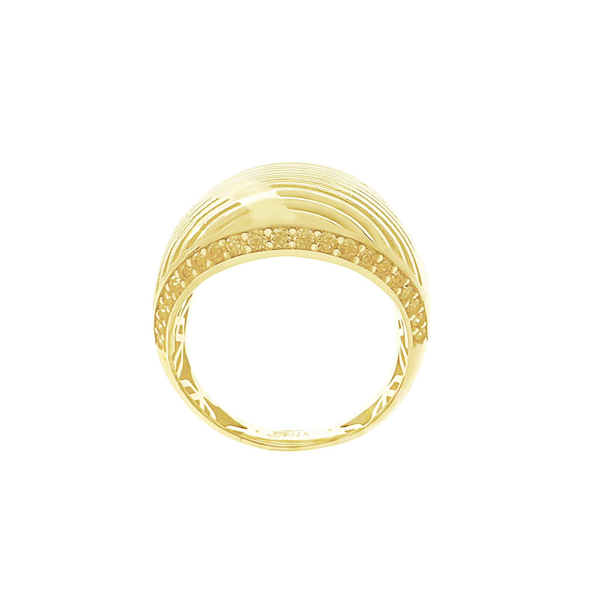 14K Yellow Gold Lds Fashion Ring Size 8 4.0Dwt