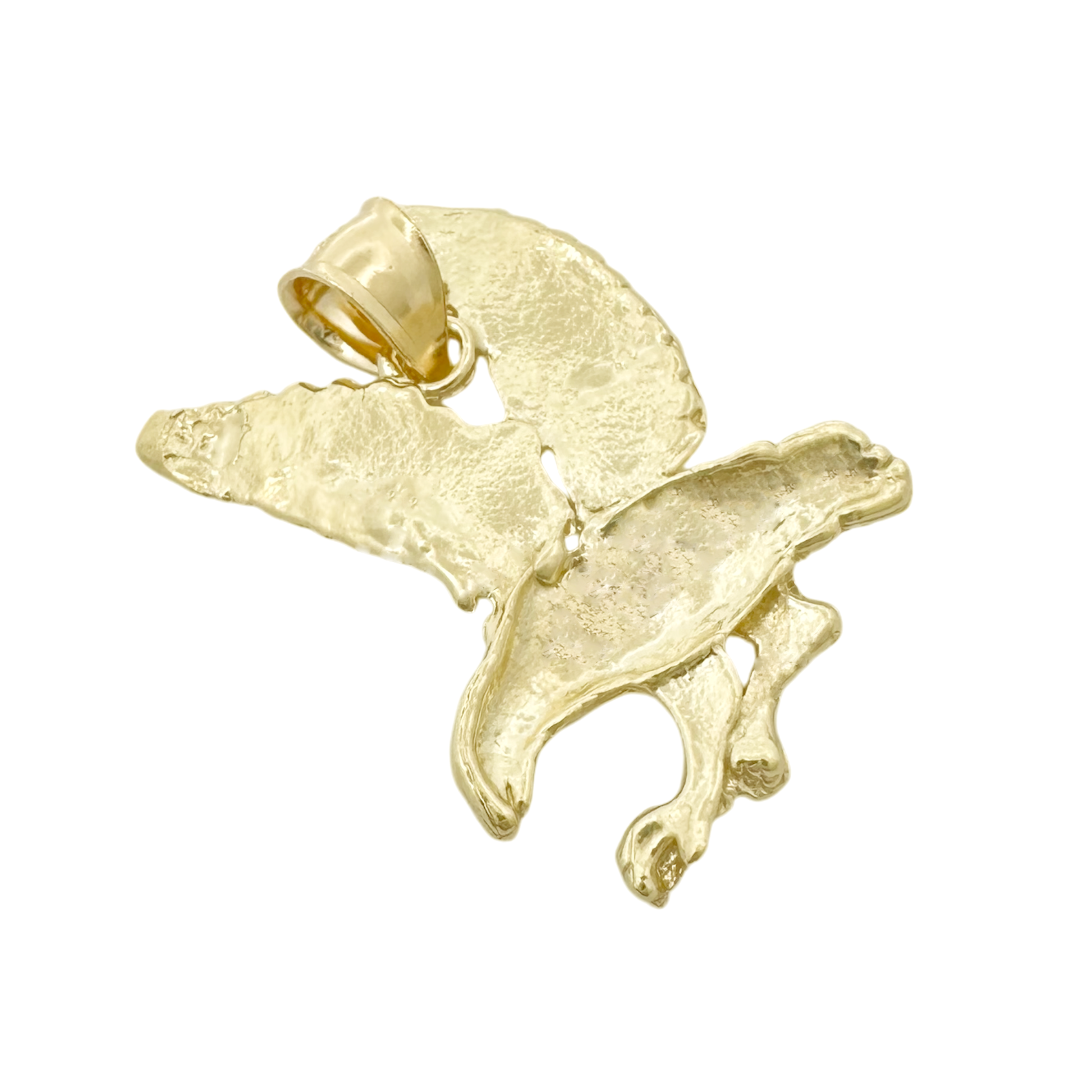10K Yellow Gold Eagle Pendant 2.5Dwt