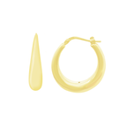 10K Yellow Gold Hollow Hoop Earrings 1.6Dwt
