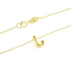 14K Yellow Gold Letter "J" Necklace 0.9Dwt