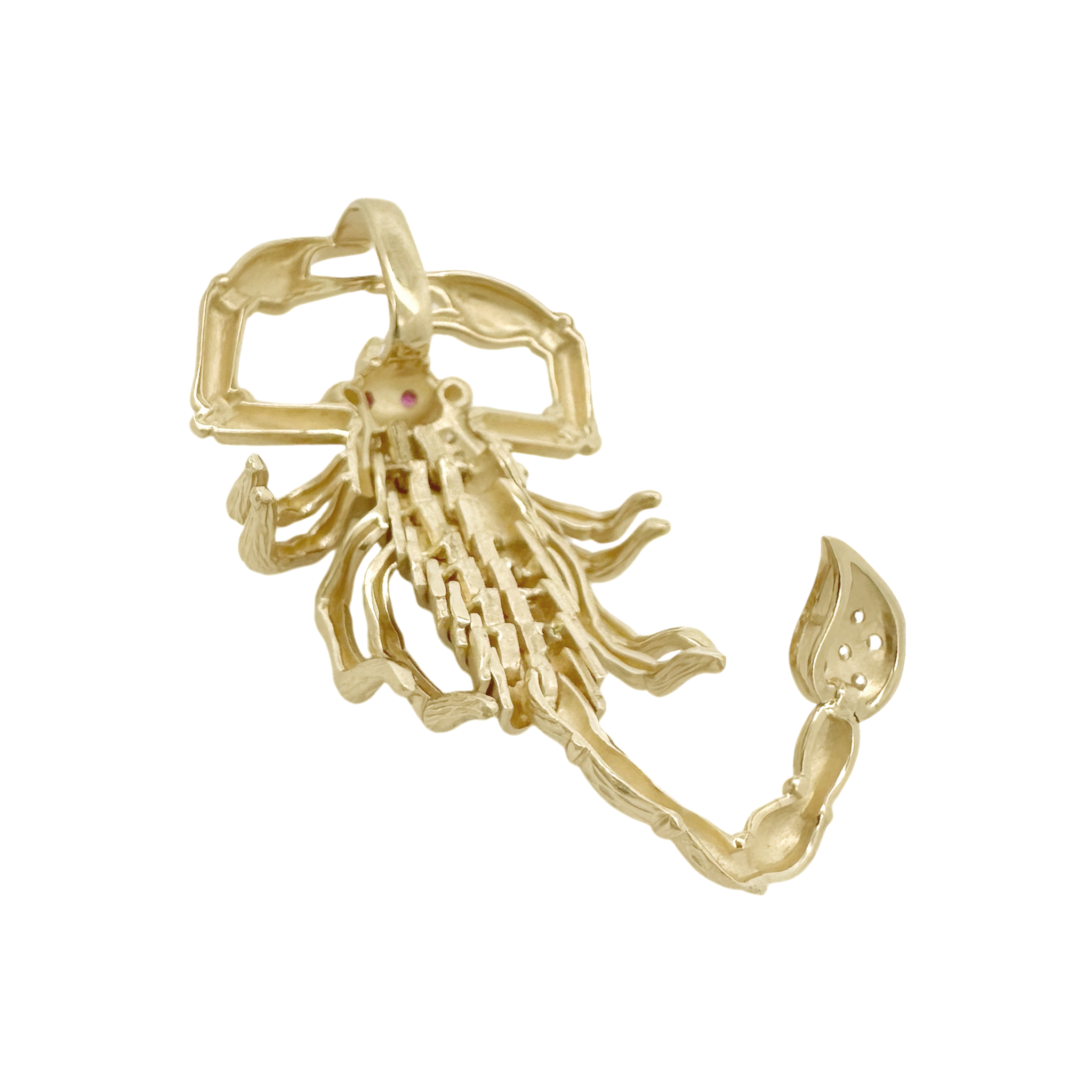 14K Yellow Gold Cz Scorpion Pendant 10.1Dwt