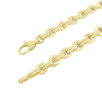 10K Yellow Gold Free Form Link Bracelet 6.5Mm 8.5In 7.9Dwt