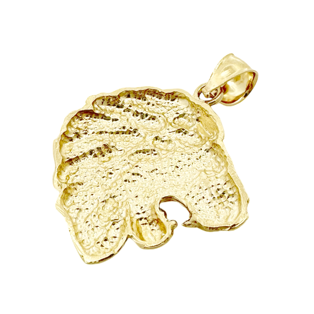 10K Yellow Gold Lion Head Pendant 2.3Dwt