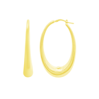 10K Yellow Gold Hollow Hoop Earrings 4.9Dwt