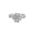 0.25Ct 14K White Gold Diamond Fashion Ring Size 7 1.9Dwt