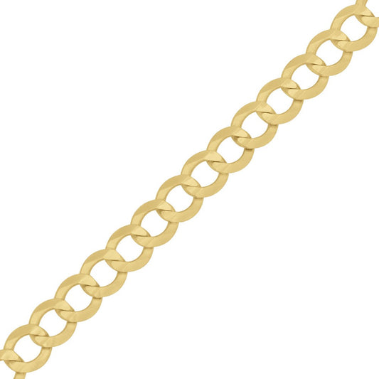 14K Yellow Gold Italian Curb Link Bracelet 4.5Mm 8.5In 3.5Dwt