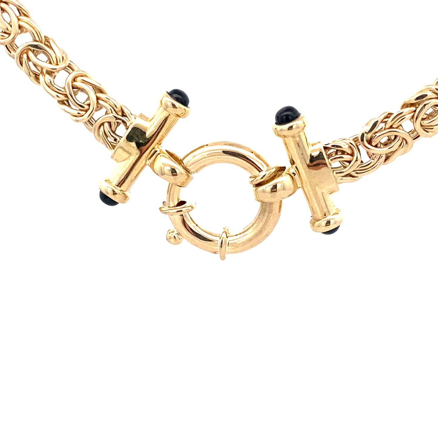 14K Yellow Gold Ladies Byzantine Link Bracelet 6Mm 7.5In 6.6Dwt