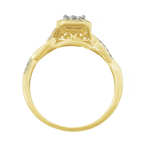 0.35Ctw 10K Yellow Gold Diamond Engagement Ring Size 7 1.4Dwt
