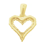 0.25Ctw 14K Yellow Gold Diamond Heart Pendant 0.7Dwt