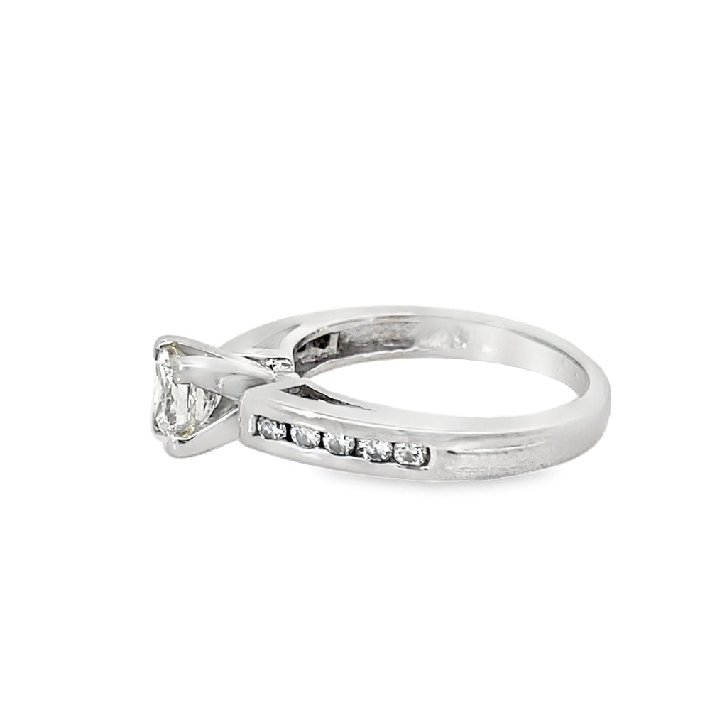 14K White Gold Moissanite Engagement Ring Size 4.5 2.0Dwt