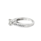 14K White Gold Moissanite Engagement Ring Size 4.5 2.0Dwt