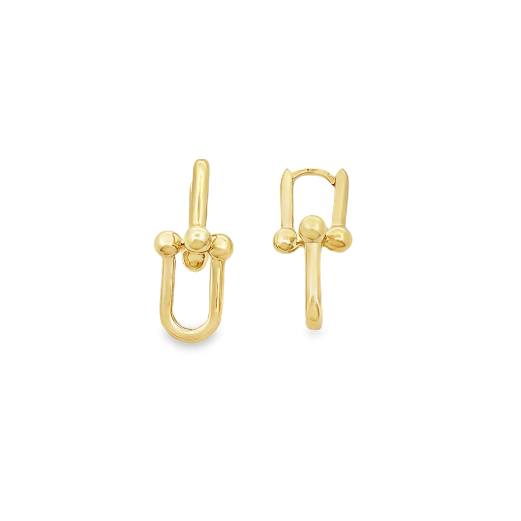 14K Yellow Gold Stirrup Earrings 3.2Dwt