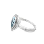 14K White Gold  Aquamarine Dia Ring 1 Aqpr 1.77 / 25 Dird 0.