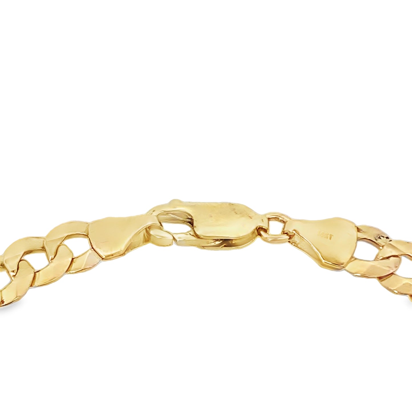 14K Yellow Gold Curb Link Bracelet 6.5Mm 8In 6.2Dwt