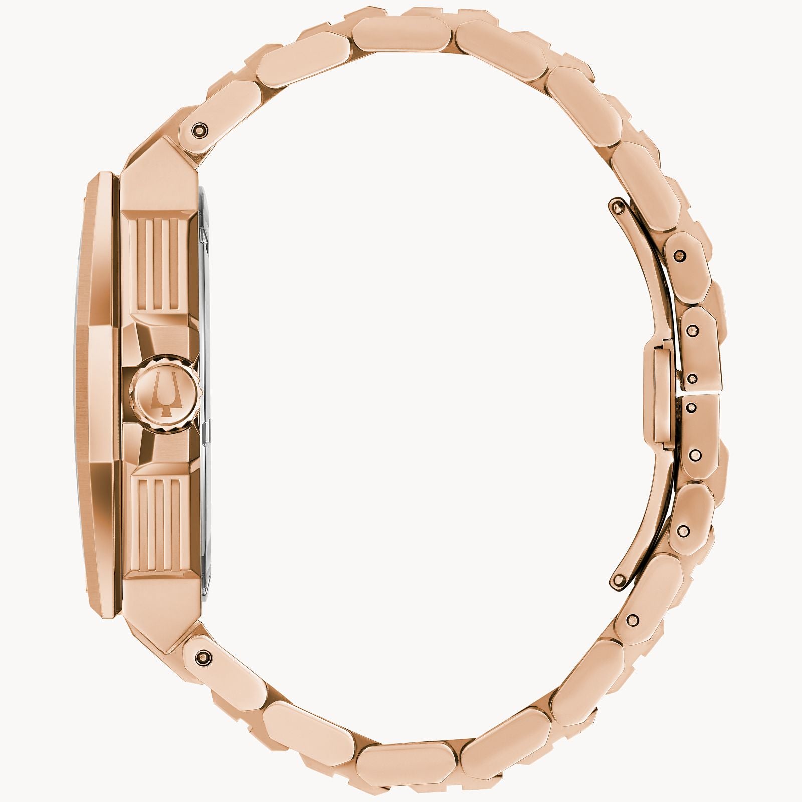 Bulova Mens Precisionist X Diamond Dial Rose Tone Watch  97D129