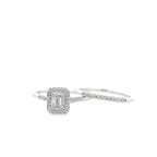 0.25Ct 10K White Gold Diamond Wedding Set Size 7 2.1Dwt