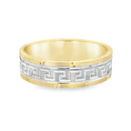 10K Yellow Gold  Greek Style Band Unisex Ring Size 8 2.2Dwt