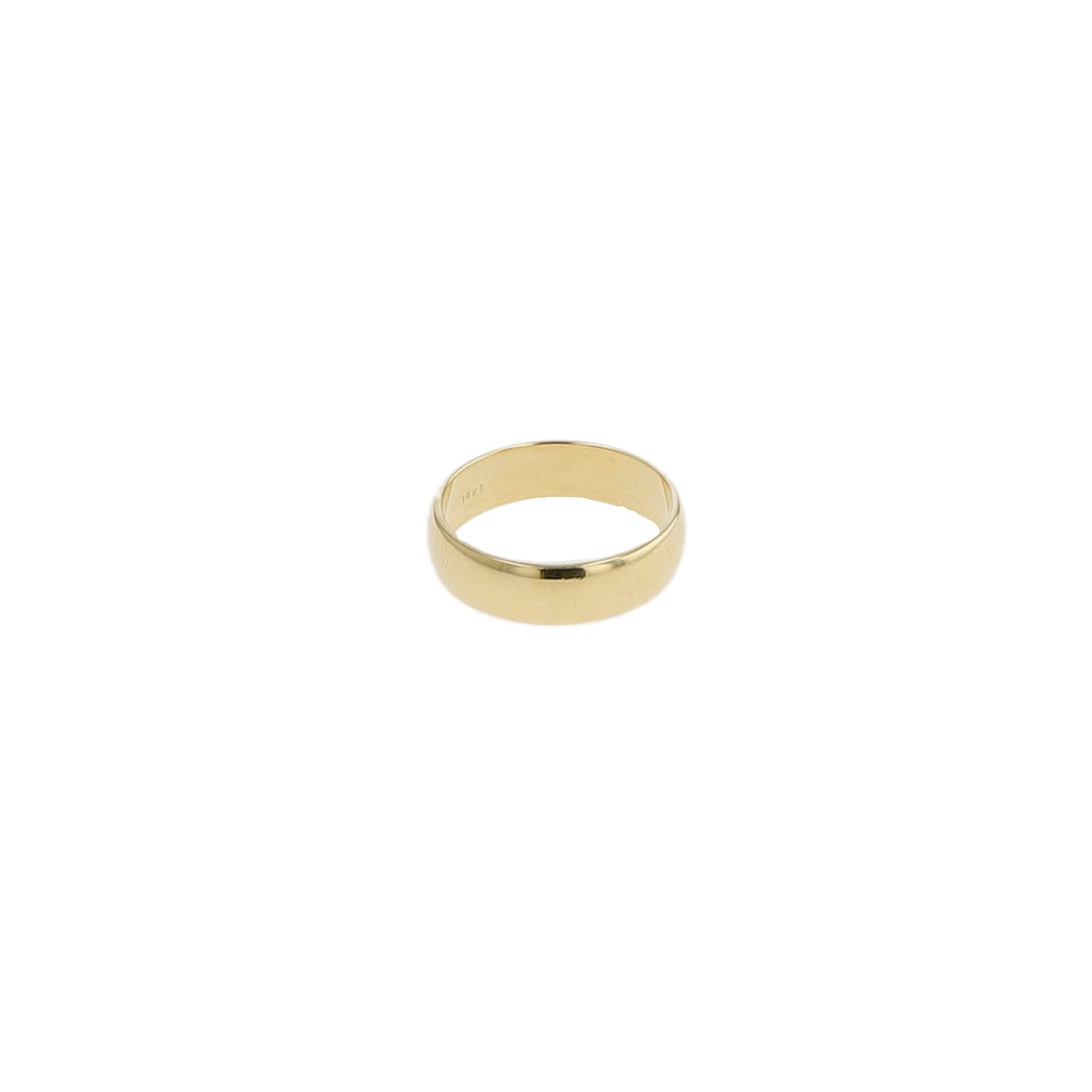 14K Yellow Gold Plain Wedding Band Mens Size 10 3.7Dwt