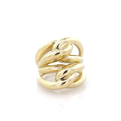 14K Yellow Gold Ladies Fashion Ring Size 6.5