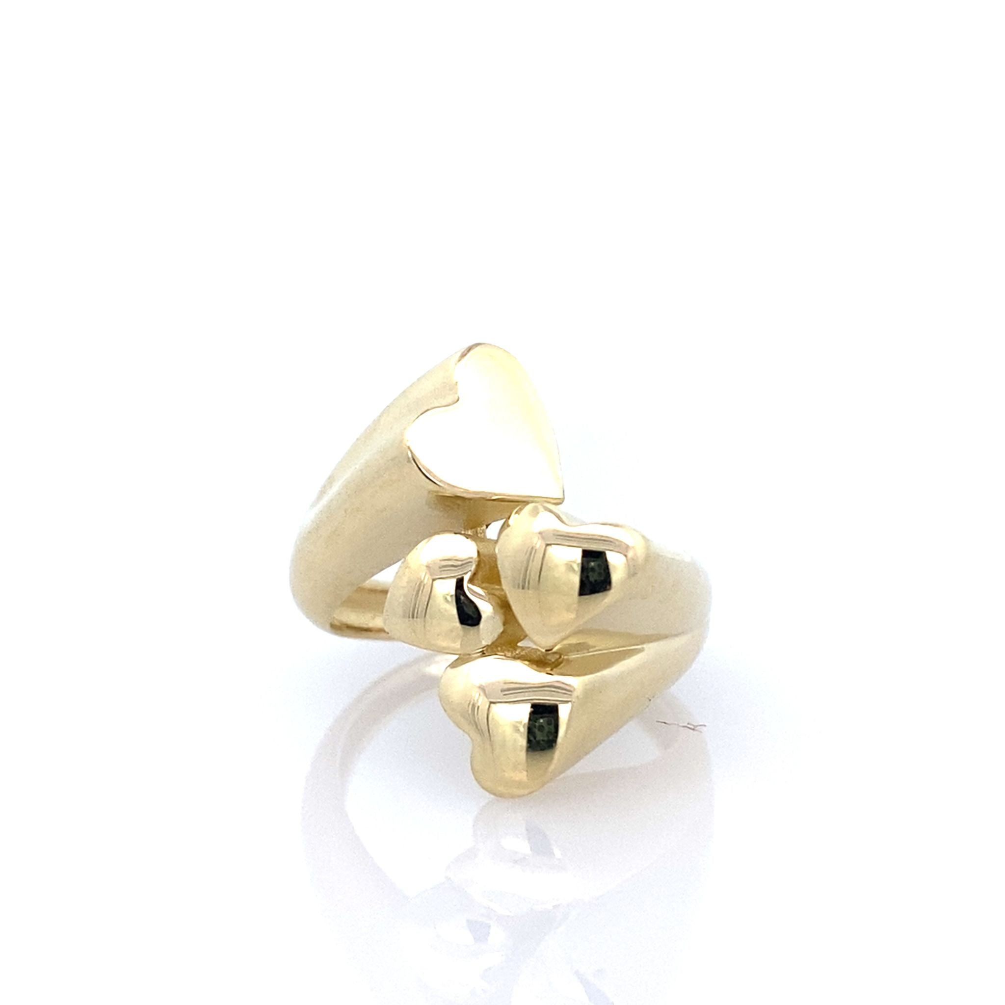 10K Yellow Gold Ladies Fashion Ring Size 6