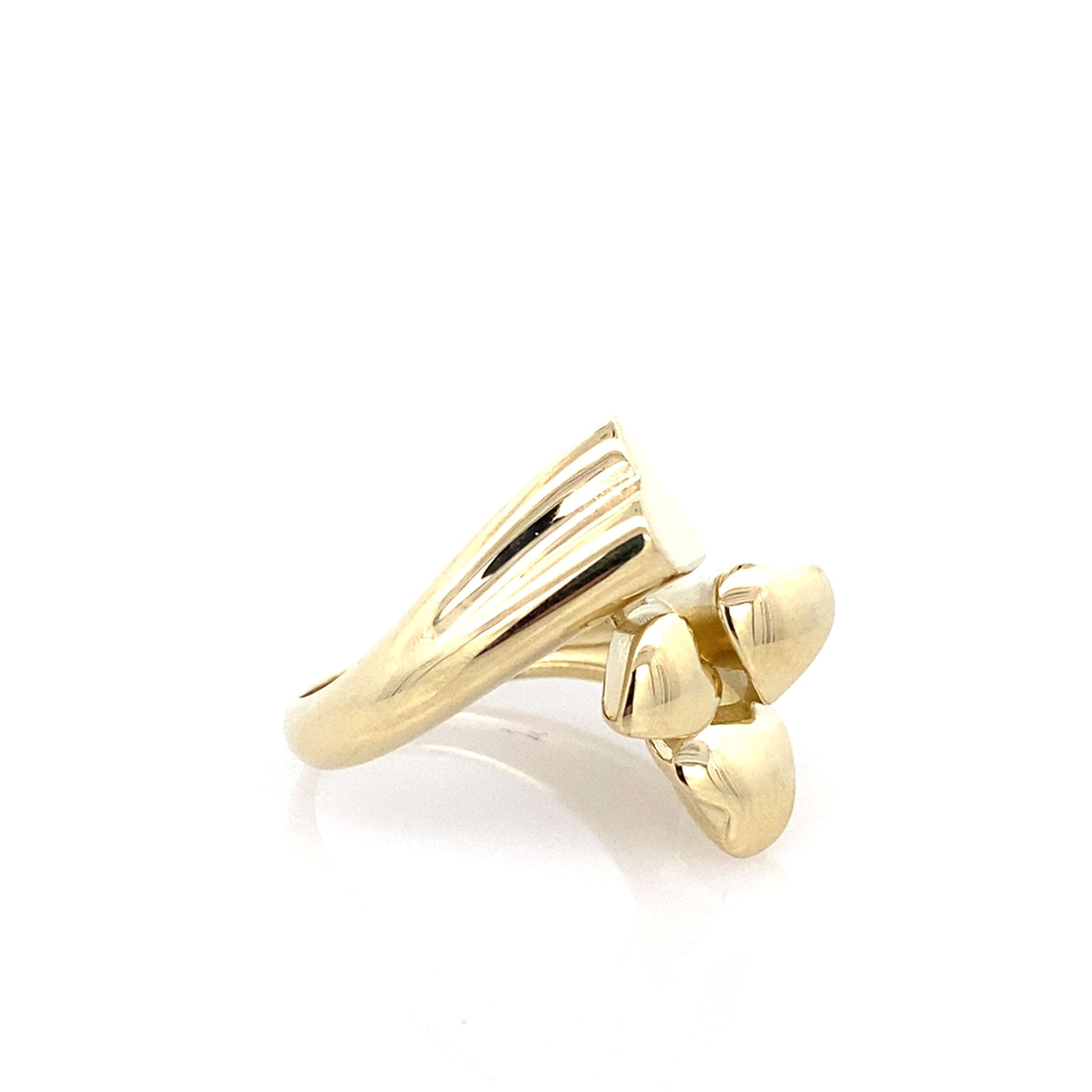 10K Yellow Gold Ladies Fashion Ring Size 6