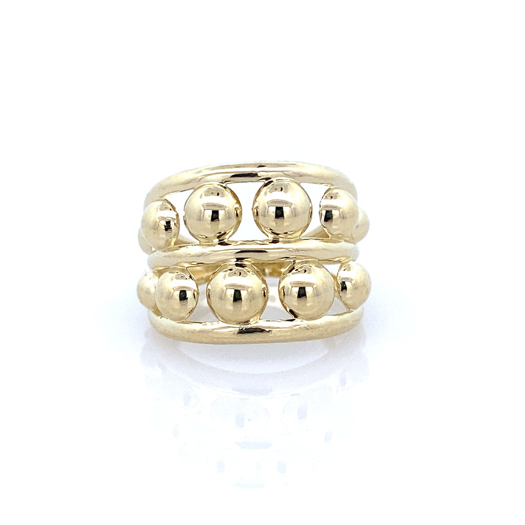 10K Yellow Gold Ladies Fashion Ring Size 7