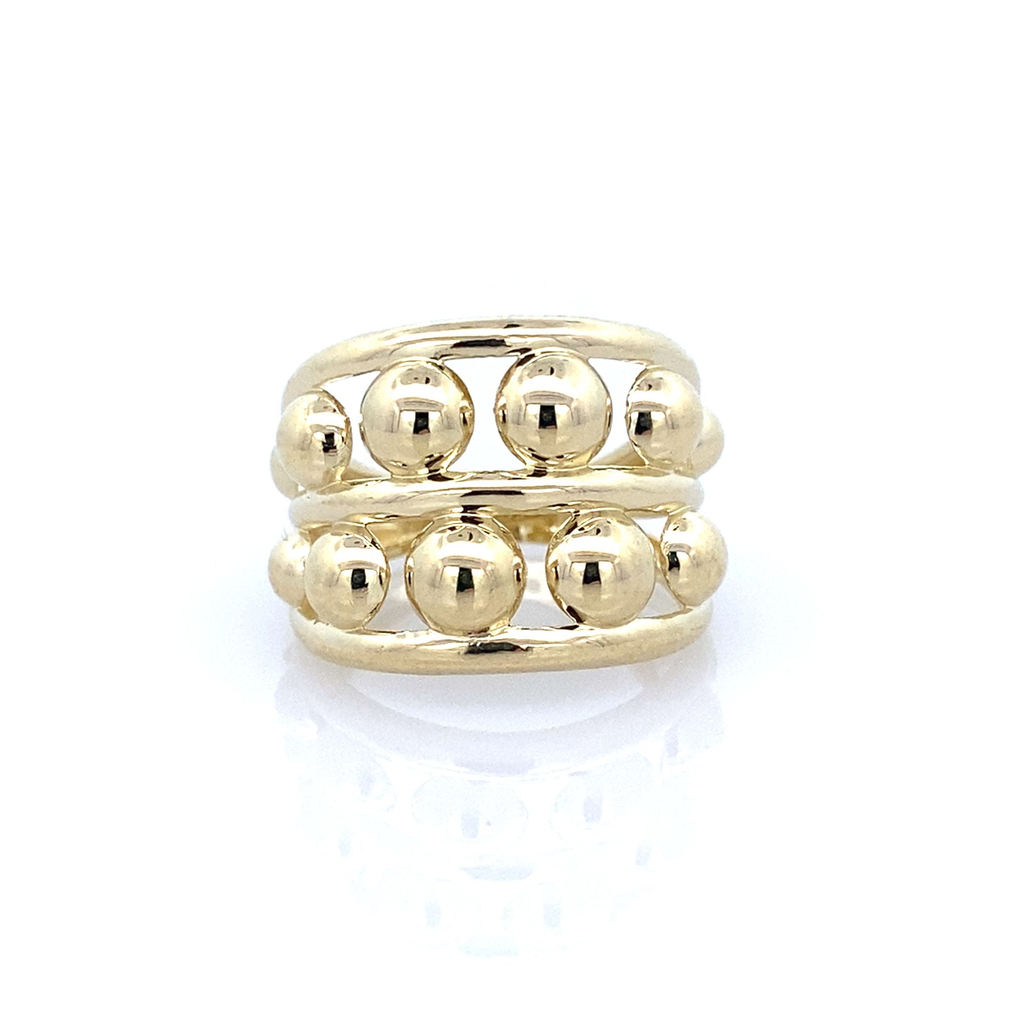 10K Yellow Gold Ladies Fashion Ring Size 7