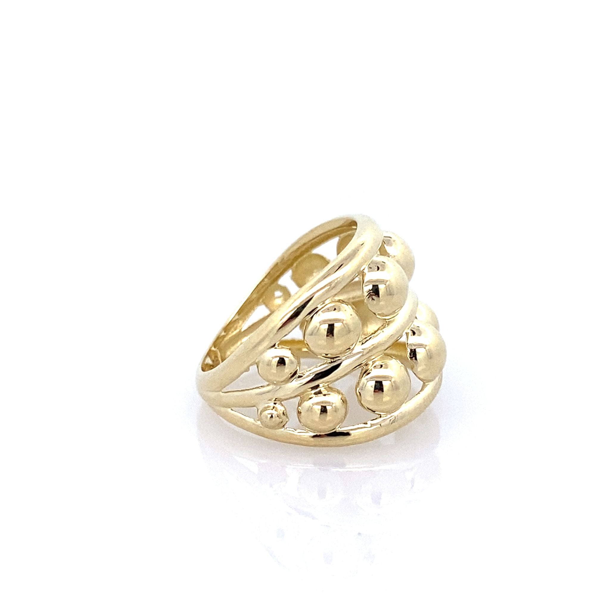 10K Yellow Gold Ladies Fashion Ring Size 7