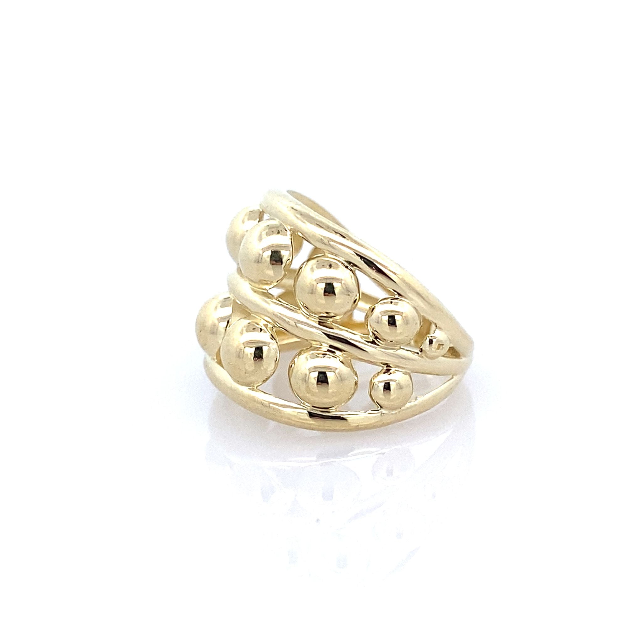 10K Yellow Gold Ladies Fashion Ring Size 7