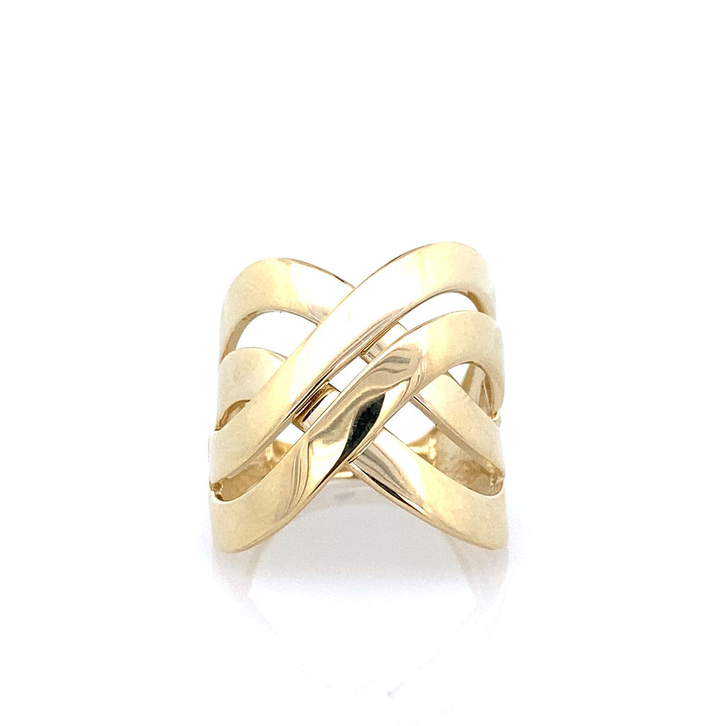 10K Yellow Gold Ladies Fashion Ring Size 6.25