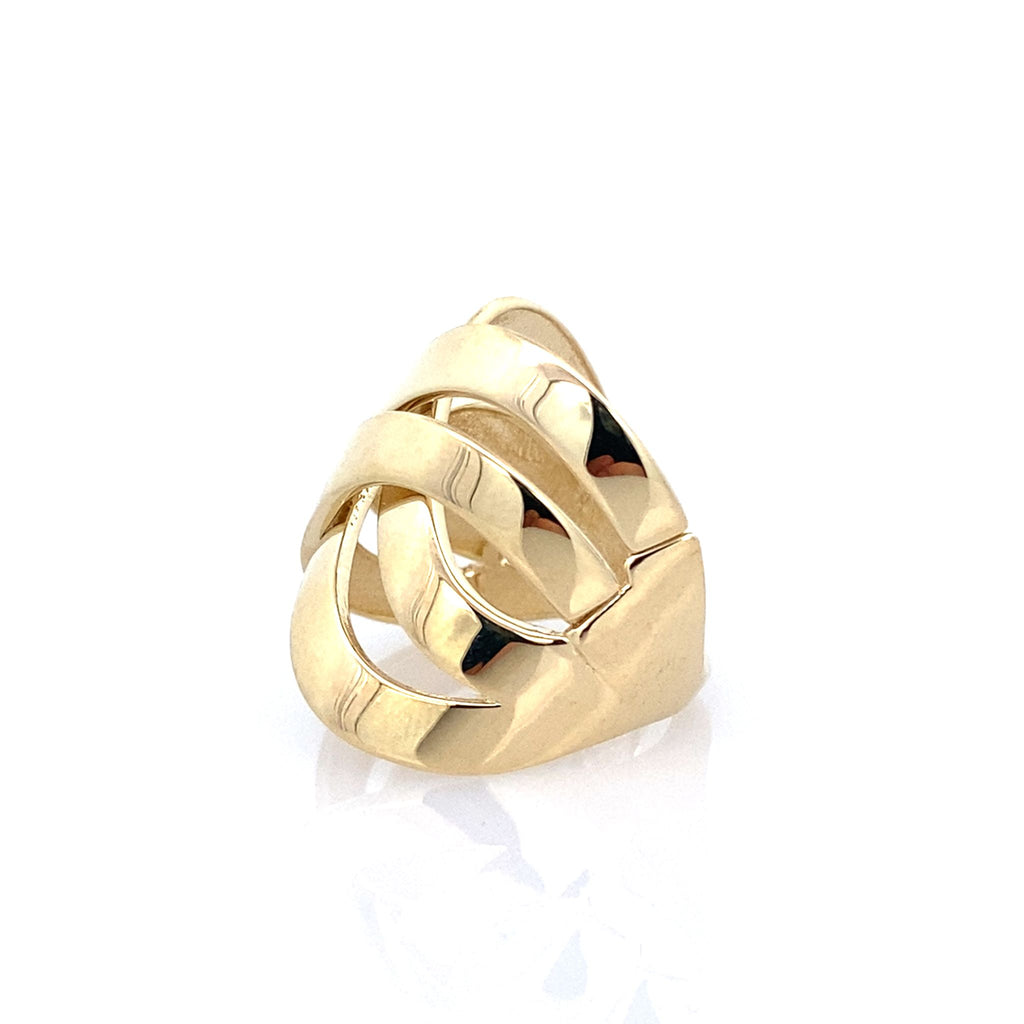 10K Yellow Gold Ladies Fashion Ring Size 6.25