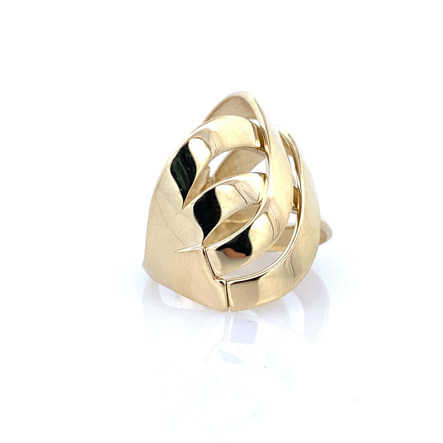10K Yellow Gold Ladies Fashion Ring Size 6.25