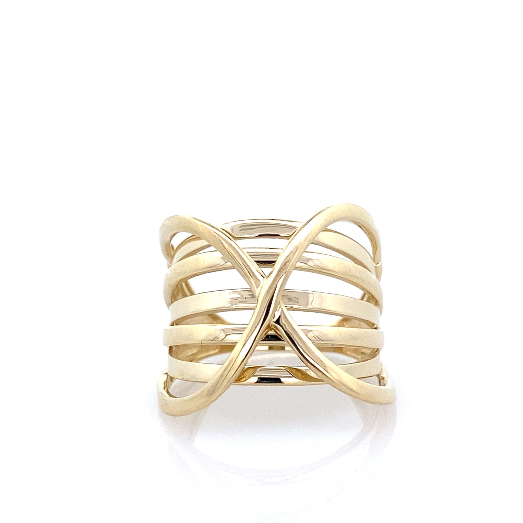 10K Yellow Gold Ladies Fashion Ring Size 7
