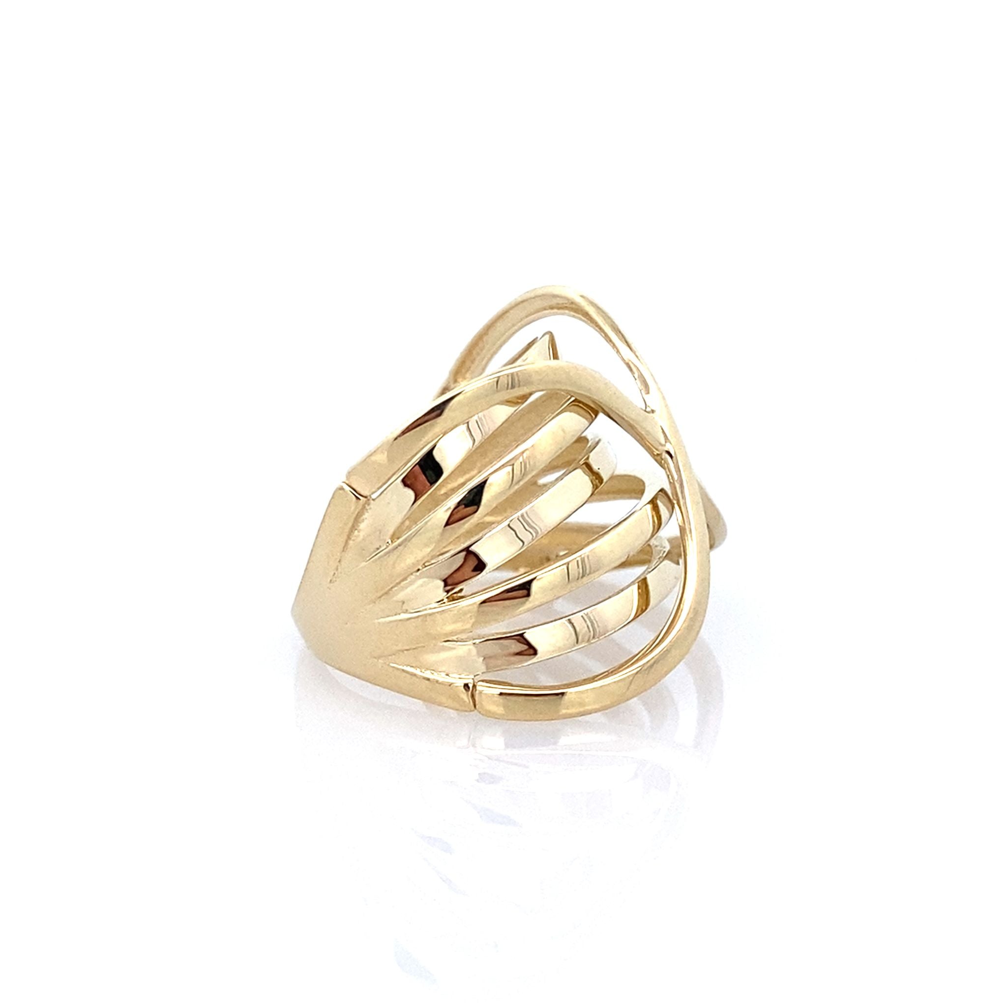 10K Yellow Gold Ladies Fashion Ring Size 7