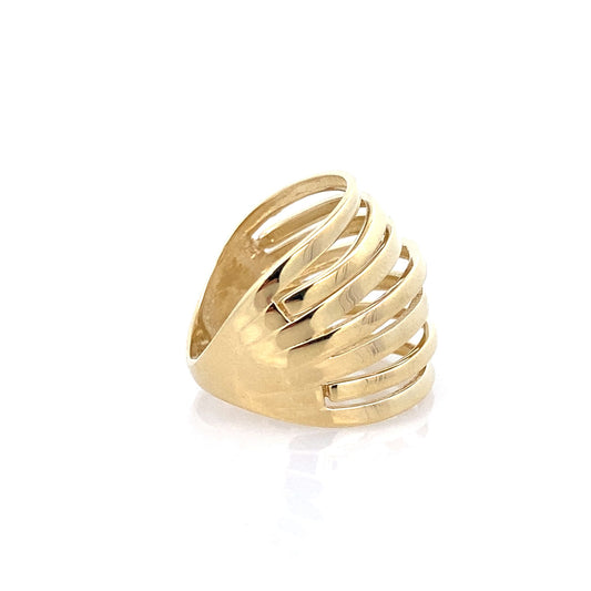 10K Yellow Gold Ladies Fashion Ring Size 8