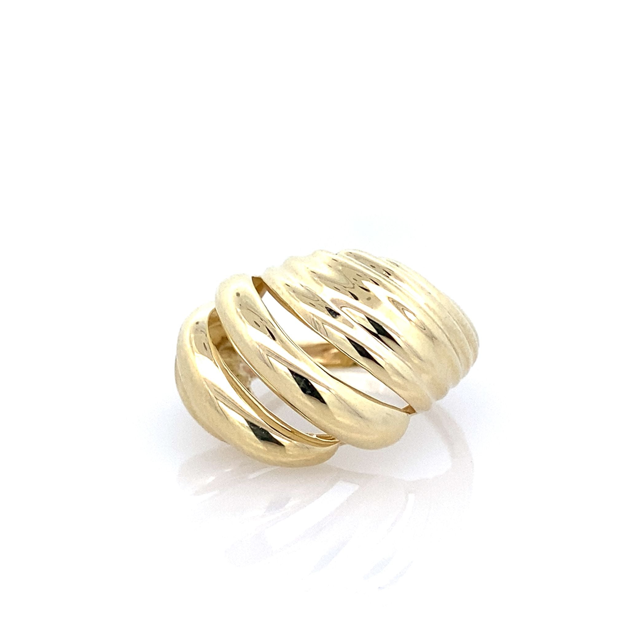 10K Yellow Gold Ladies Fashion Ring Size 7