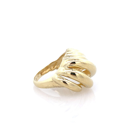 10K Yellow Gold Ladies Fashion Ring Size 7
