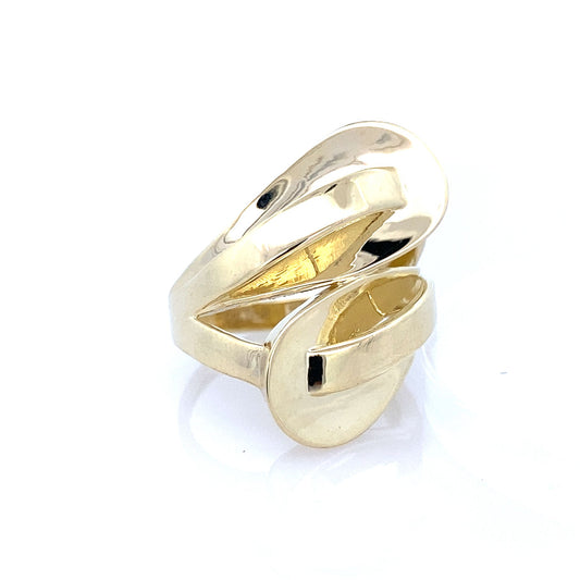 10K Yellow Gold Ladies Fashion Ring Size 7.5