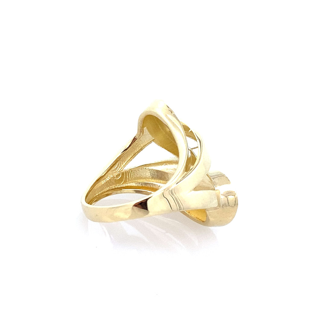 10K Yellow Gold Ladies Fashion Ring Size 7.5