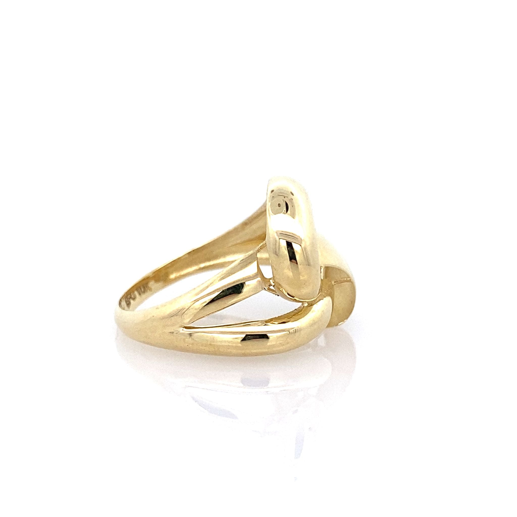10K Yellow Gold Ladies Fashion Ring Size 8